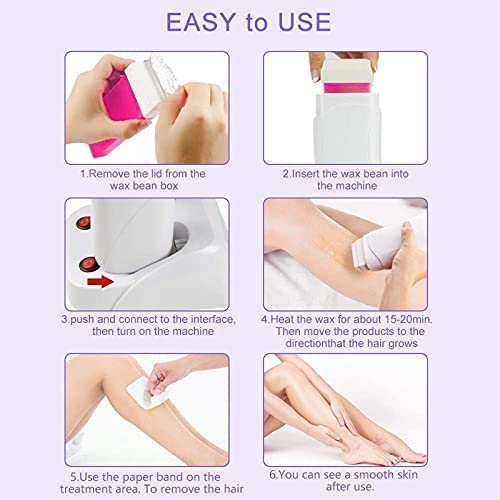 3 In 1 Depilatory Hair Removal Wax Heating Machine With Strips & Original Wax